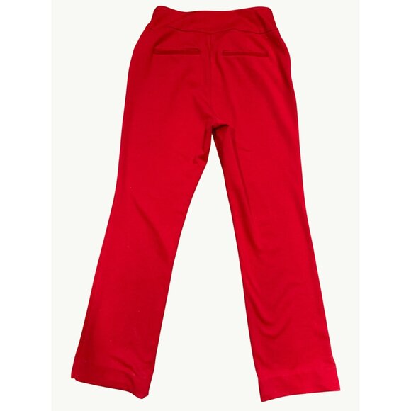 7th Avenue Design Studio Medium Red Pants Bold Chic Trousers Wide Leg Retro Chic - Picture 5 of 10